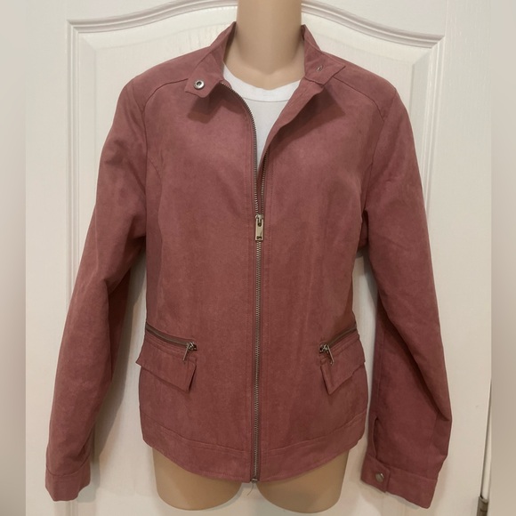 Apt. 9 Jackets & Blazers - 🛍️ 3 For $10🛍️ Apt 9 Women's Dusty Rose Pink Faux Suede Jacket, Size L